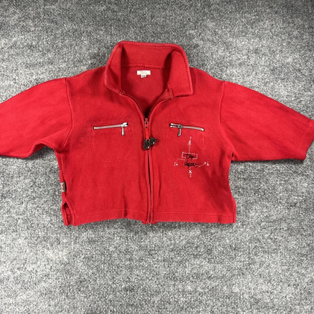 Vintage Babymini par Catimini x Aigle Red Fleece Jacket Size 2A /86 (US 2T) Flaw